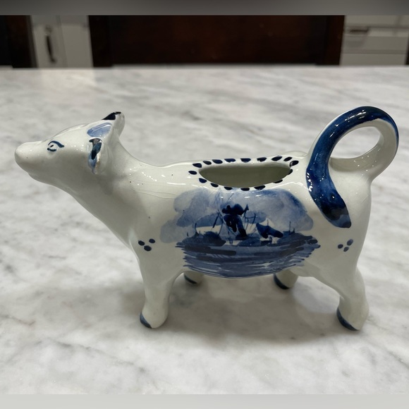 Vintage Delft Ceramic Cow Creamer - Picture 1 of 4